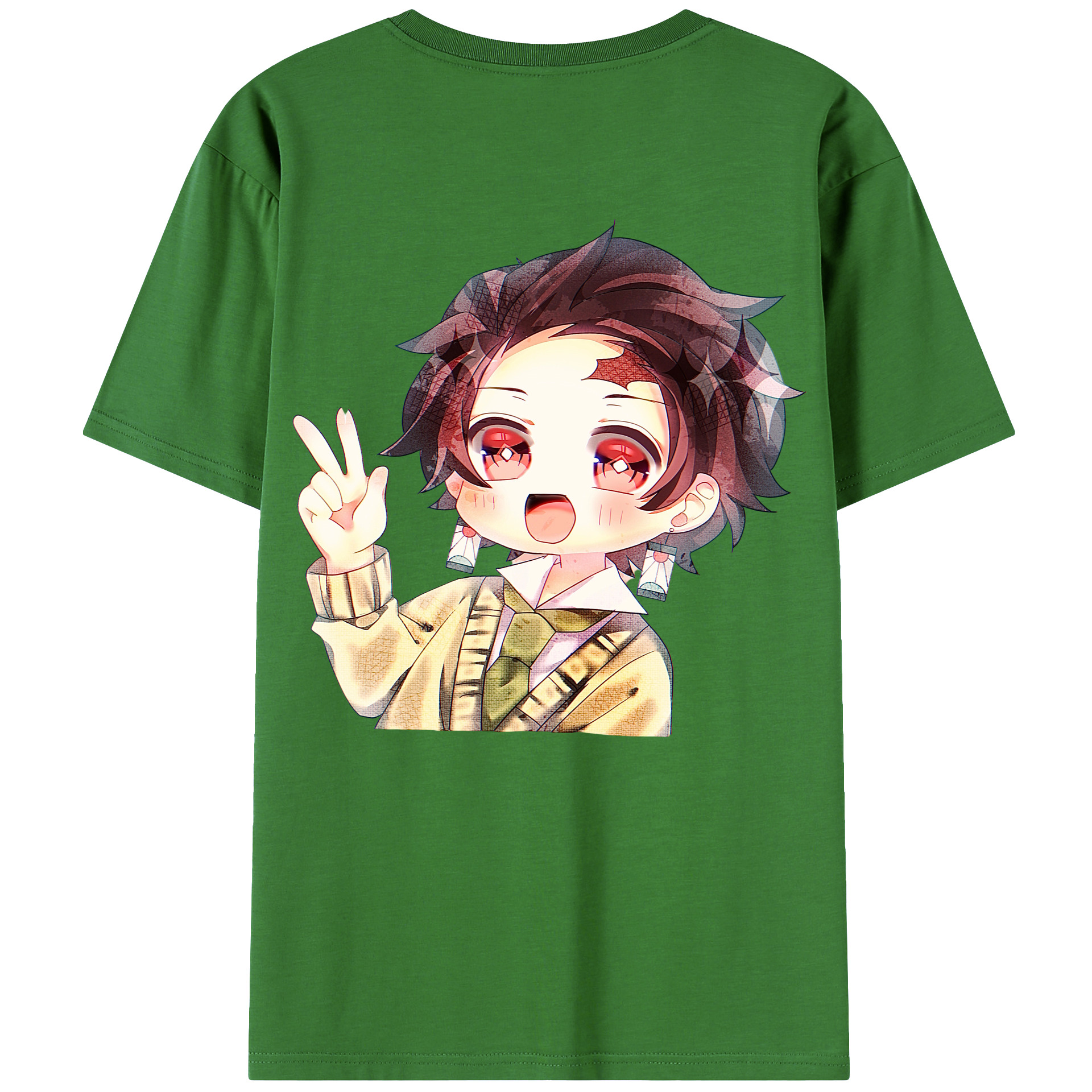 （画像用） 鬼滅の刃 竈門 炭治郎／かまど たんじろう Kamado Tanjirou レディース半袖Tシャツ(バックプリント)